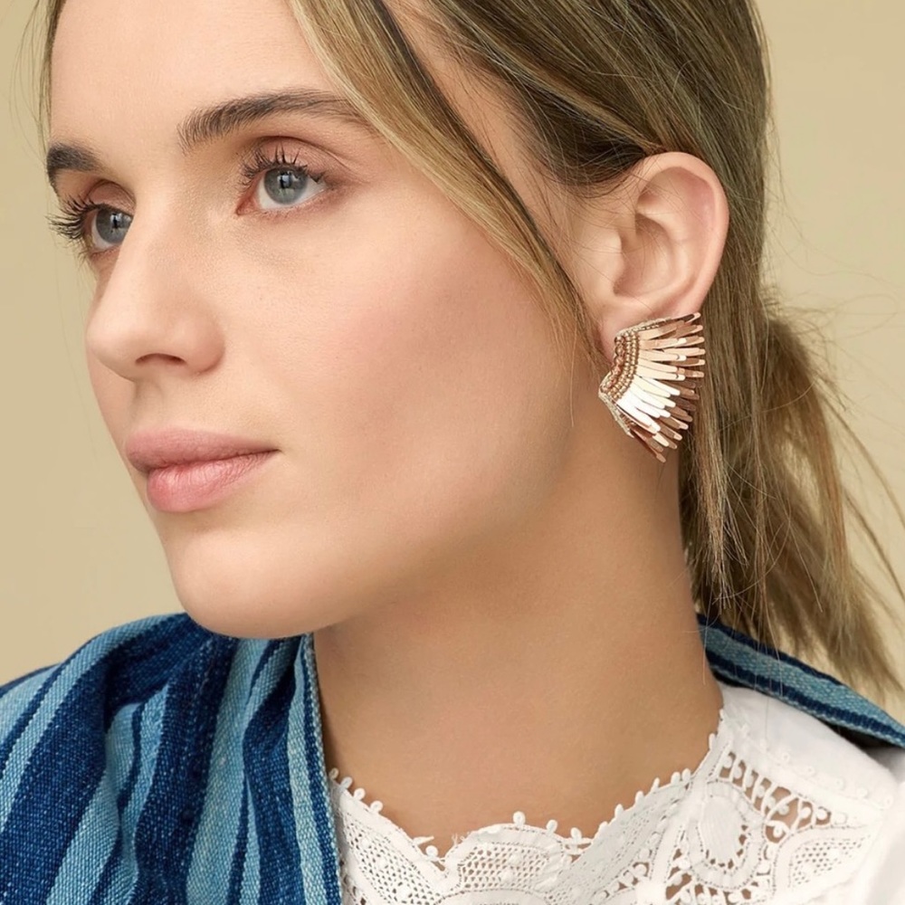NWT Mignonne Gavigan Mini Madeline Earrings Light Metallic Purple - Picture 15 of 15